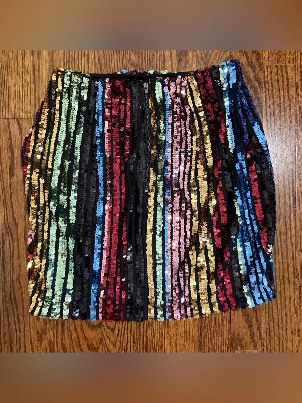 Lulus Sparkly Sequined Multicolor Mini Skirt Size Small